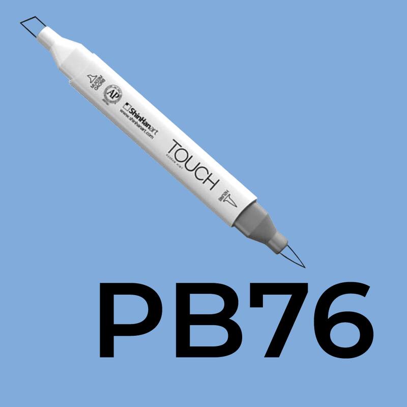 Alkoholový fix TOUCH Twin Brush Marker - modrá