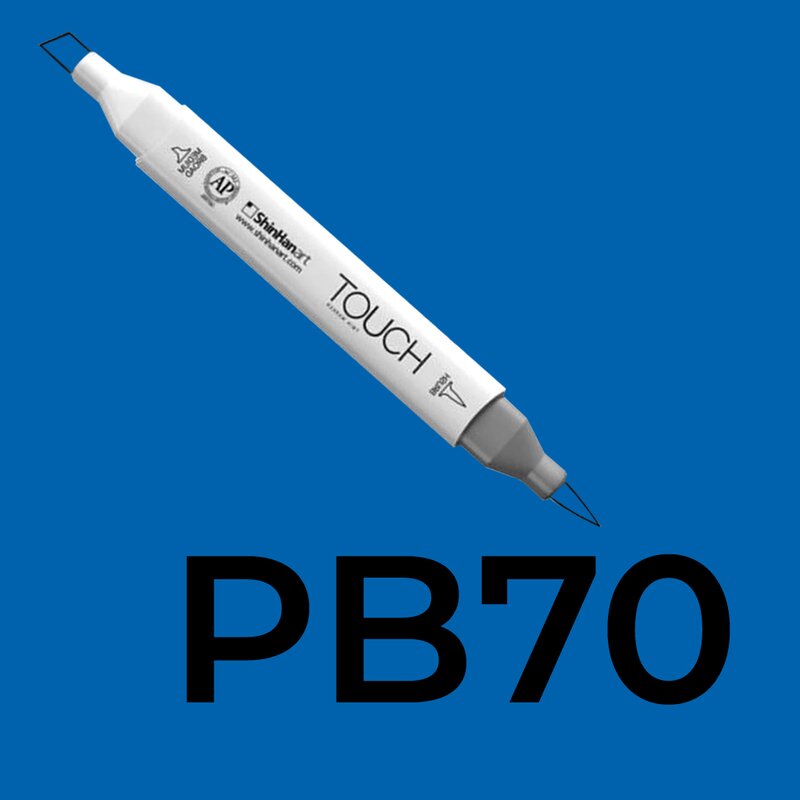 Alkoholový fix TOUCH Twin Brush Marker - modrá