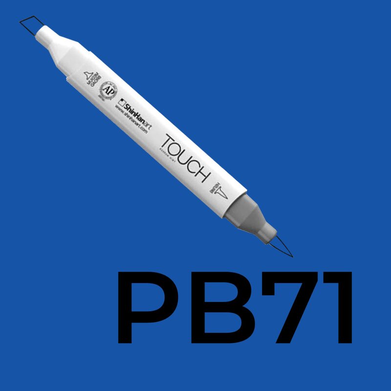 Alkoholový fix TOUCH Twin Brush Marker - modrá