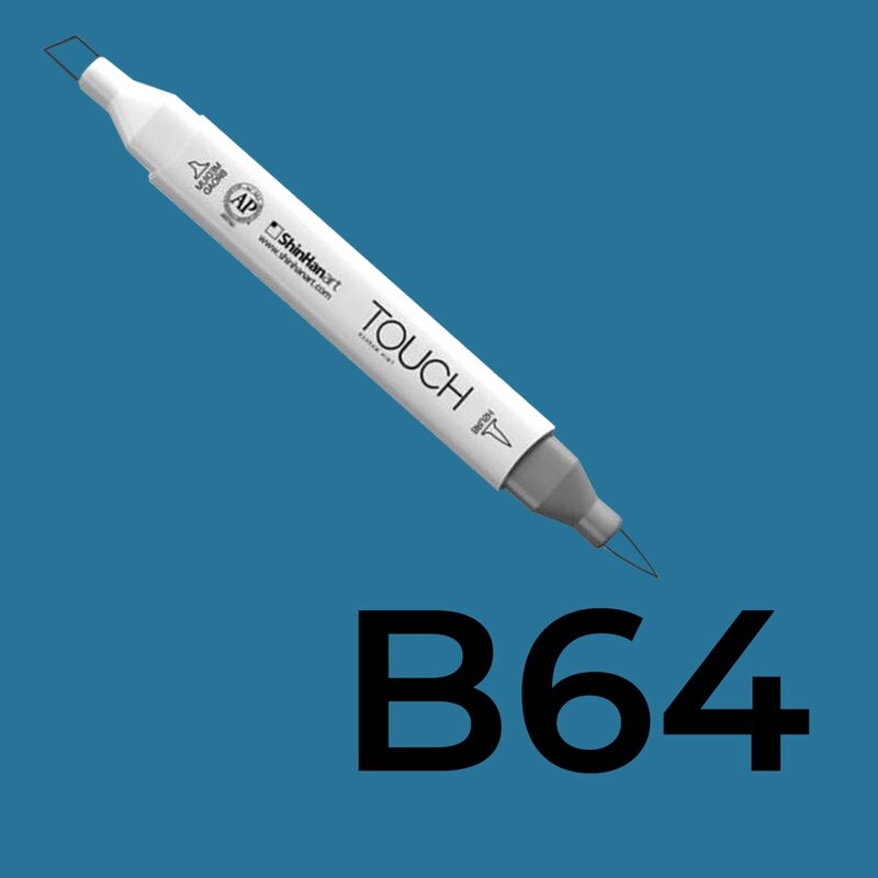 Alkoholový fix TOUCH Twin Brush Marker - modrá