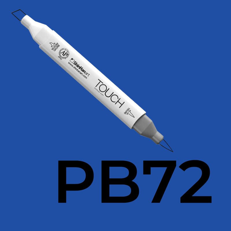 Alkoholový fix TOUCH Twin Brush Marker - modrá