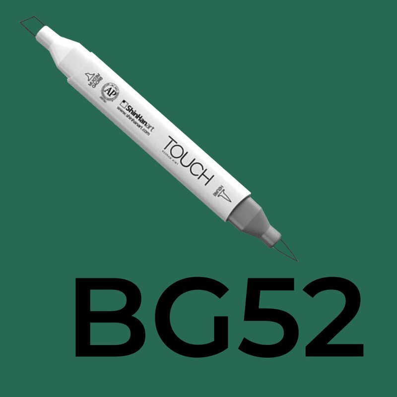 Alkoholový fix TOUCH Twin Brush Marker - tyrkysová