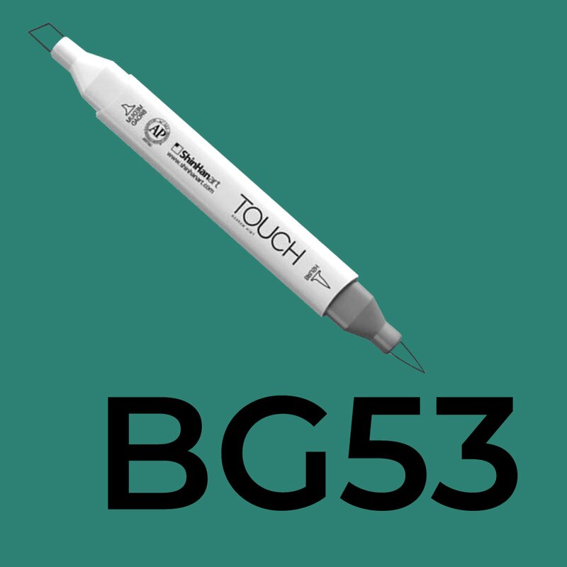 Alkoholový fix TOUCH Twin Brush Marker - tyrkysová