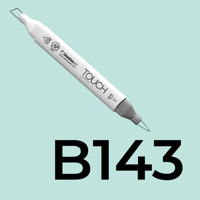 Alkoholový fix TOUCH Twin Brush Marker - tyrkysová