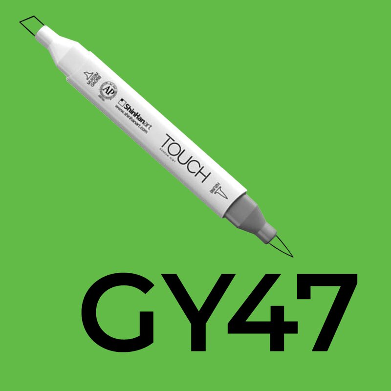 Alkoholový fix TOUCH Twin Brush Marker - zelená