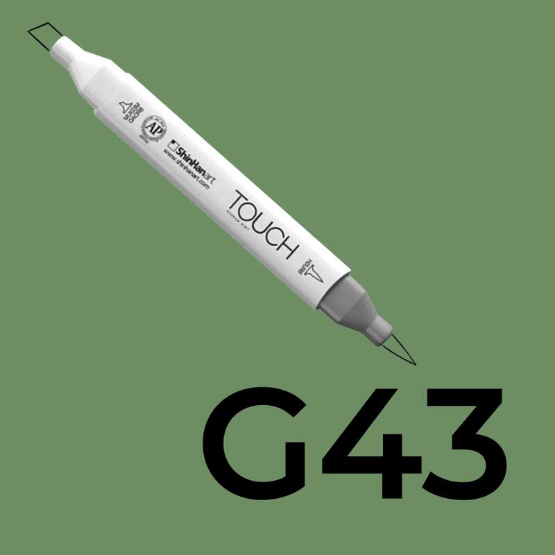 Alkoholový fix TOUCH Twin Brush Marker - zelená