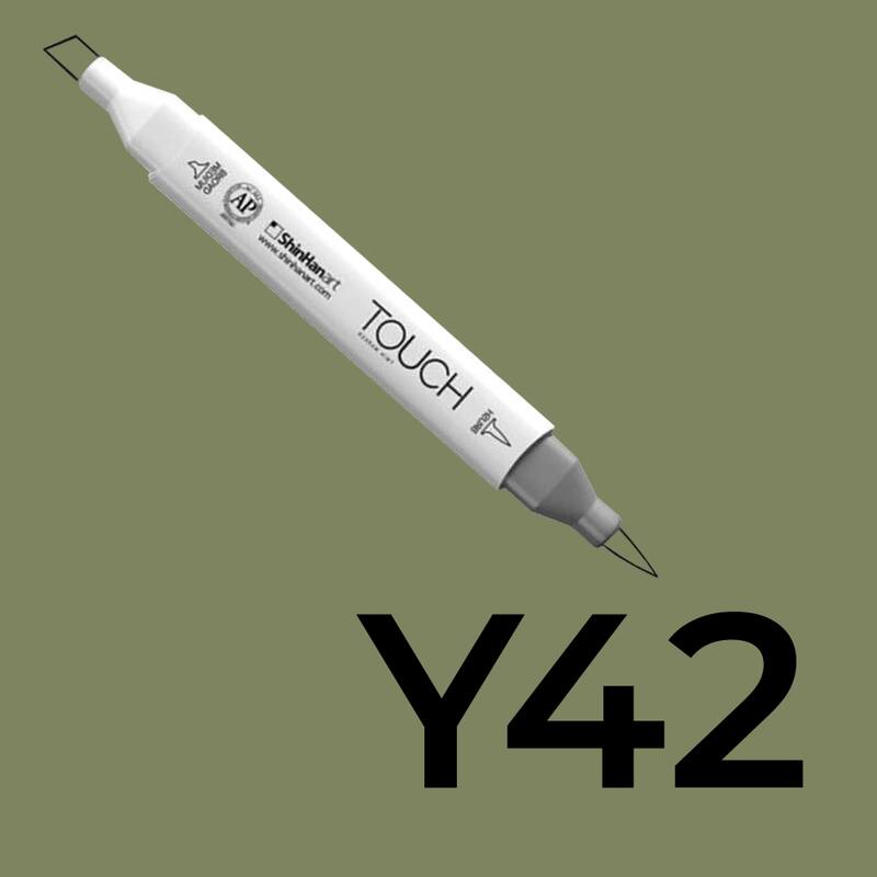 Alkoholový fix TOUCH Twin Brush Marker - zelená