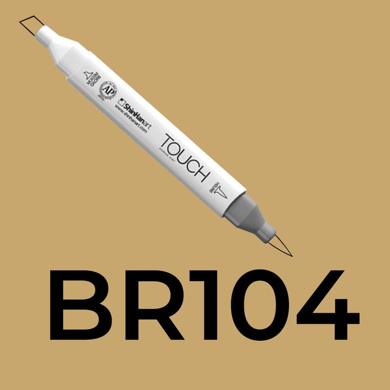 Alkoholový fix TOUCH Twin Brush Marker - hnědá