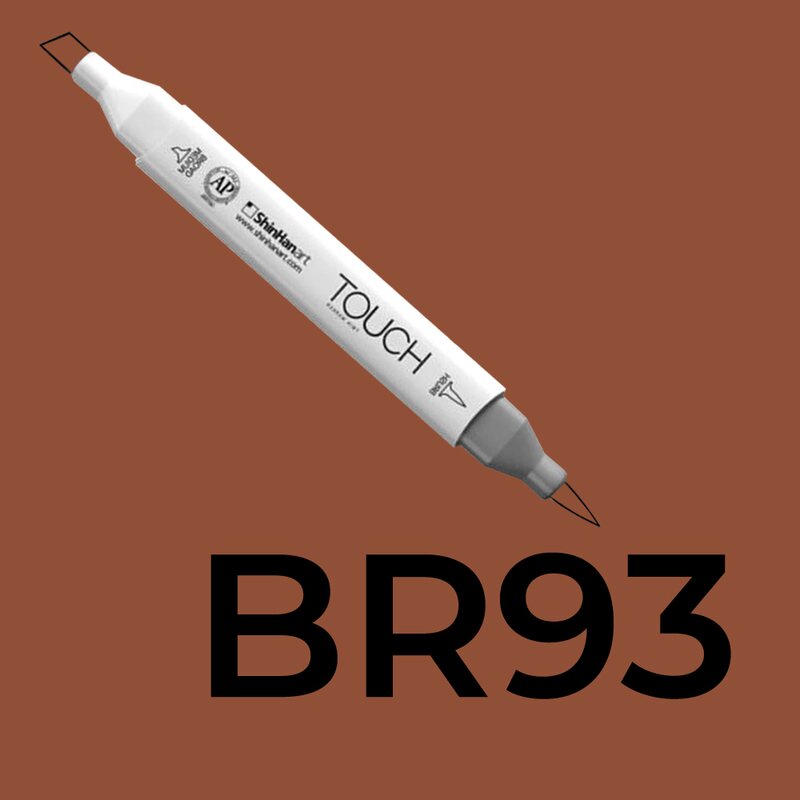 Alkoholový fix TOUCH Twin Brush Marker - hnědá