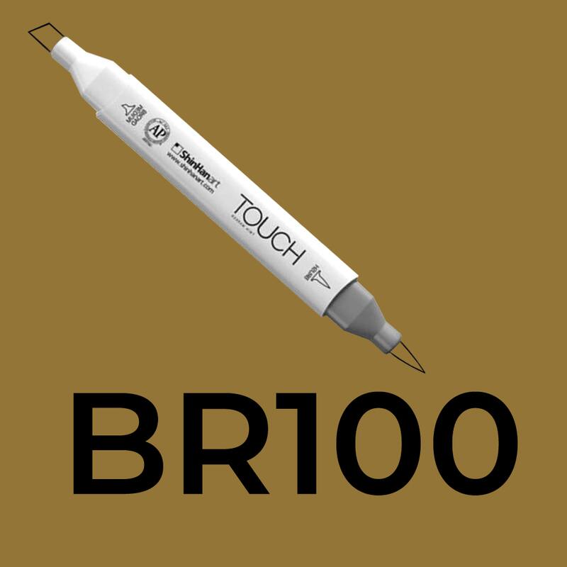 Alkoholový fix TOUCH Twin Brush Marker - hnědá