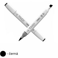 Alkoholový fix TOUCH Twin Brush Marker - černá - 120 Black