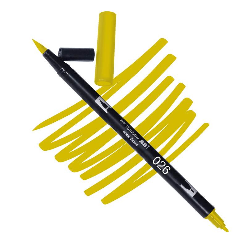 Akvarelový fix Tombow ABT Dual Brush - žlutá