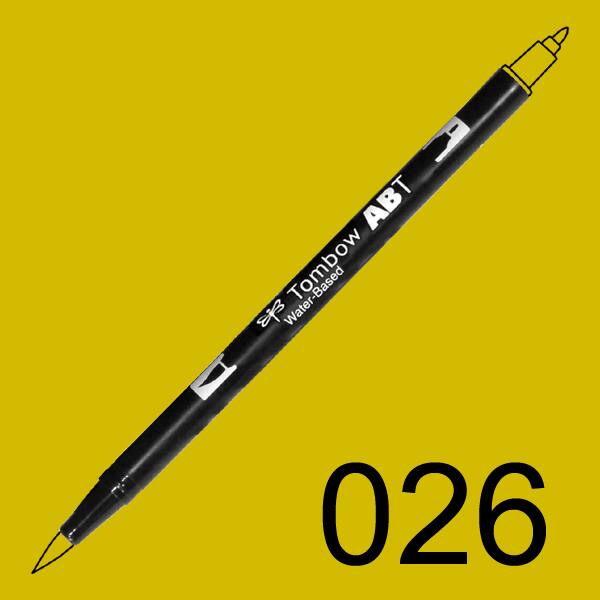 Akvarelový fix Tombow ABT Dual Brush - žlutá