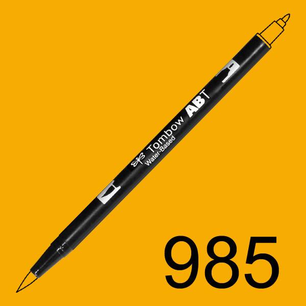 Akvarelový fix Tombow ABT Dual Brush - oranžová