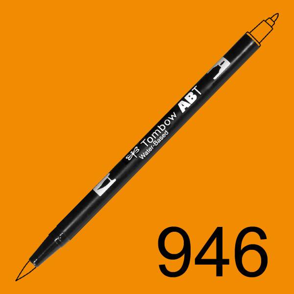 Akvarelový fix Tombow ABT Dual Brush - oranžová