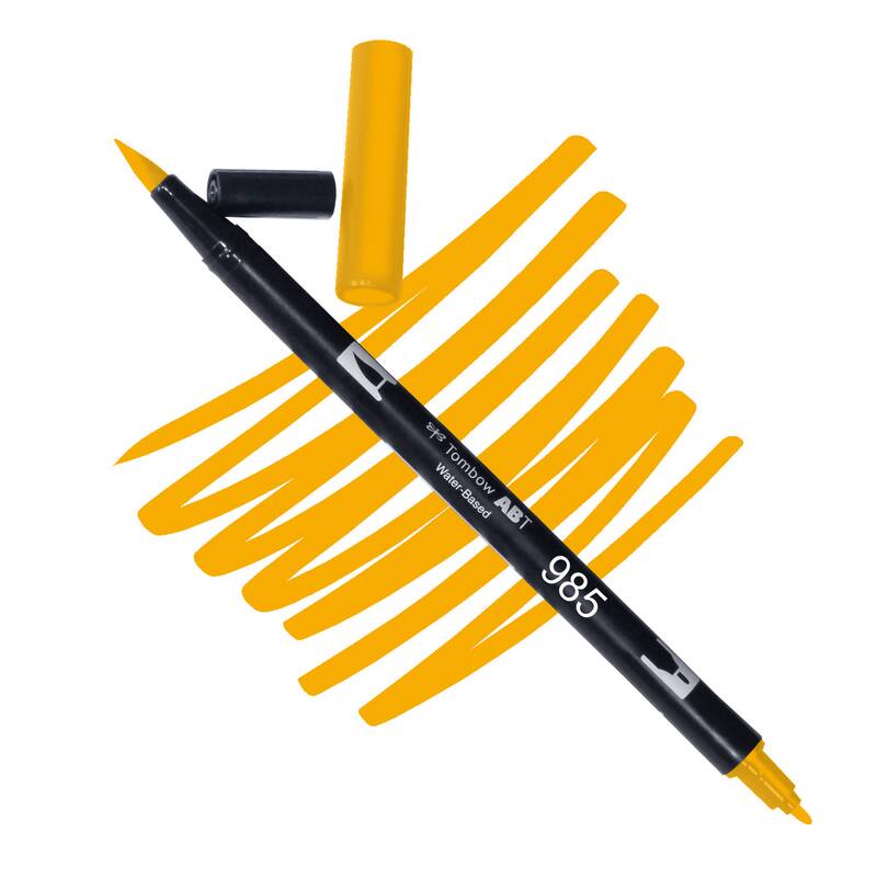 Akvarelový fix Tombow ABT Dual Brush - oranžová