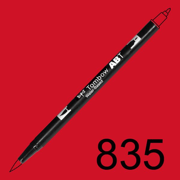 Akvarelový fix Tombow ABT Dual Brush - červená