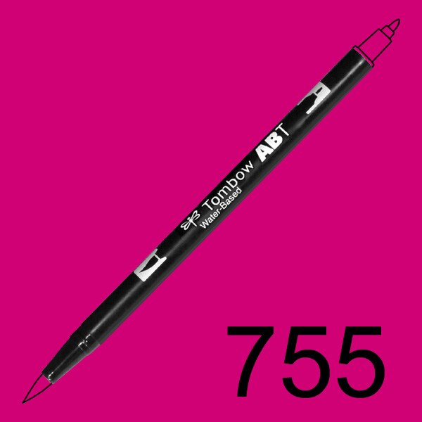 Akvarelový fix Tombow ABT Dual Brush - červená