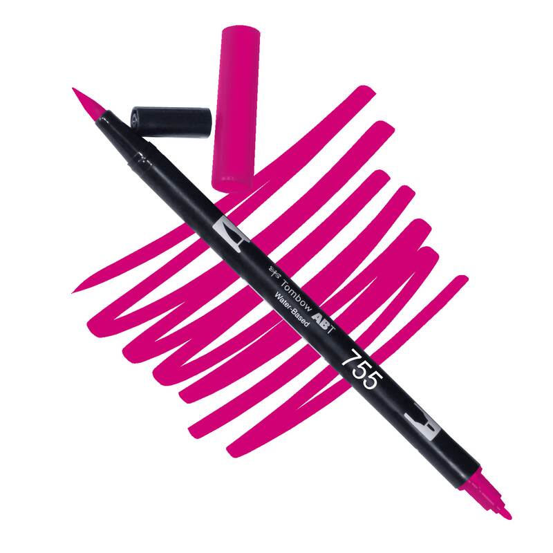 Akvarelový fix Tombow ABT Dual Brush - červená