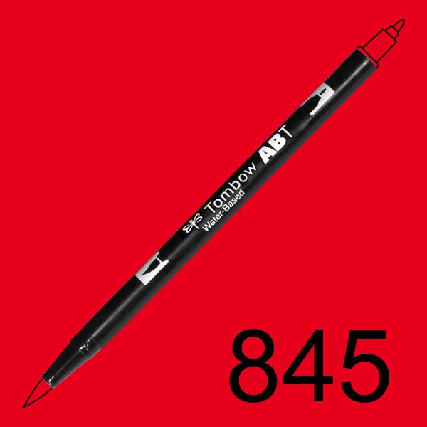 Akvarelový fix Tombow ABT Dual Brush - červená