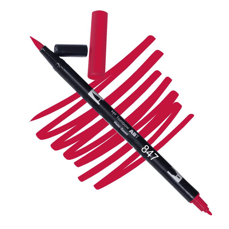 Akvarelový fix Tombow ABT Dual Brush - červená