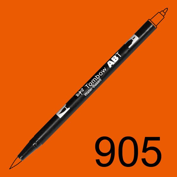 Akvarelový fix Tombow ABT Dual Brush - červená