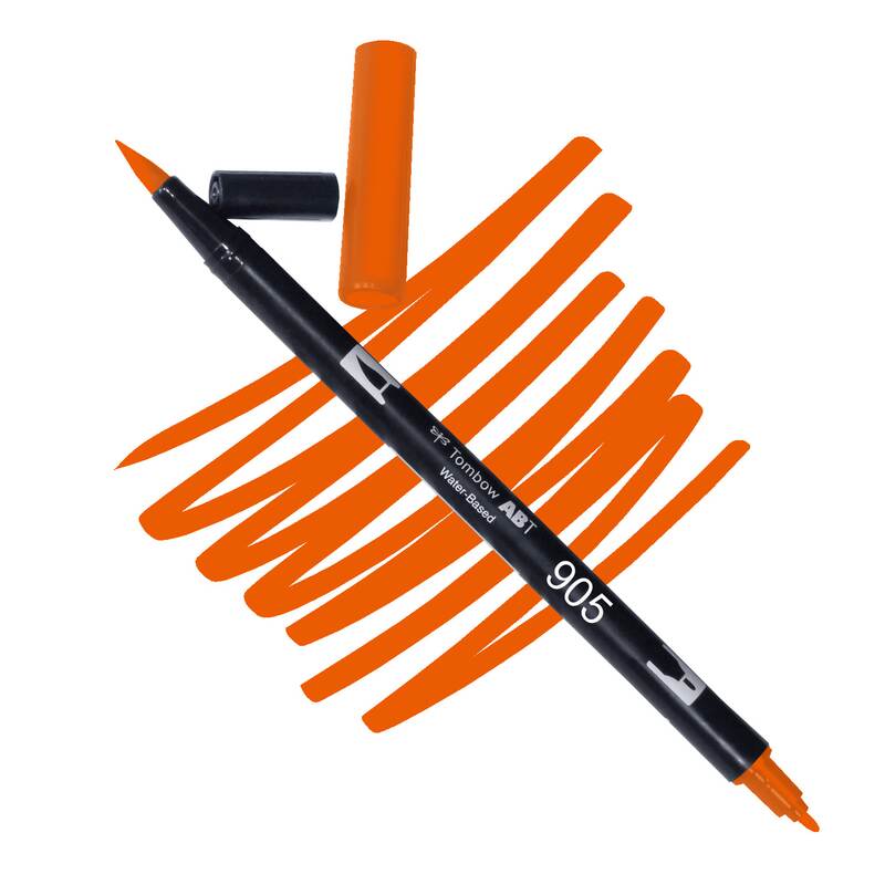 Akvarelový fix Tombow ABT Dual Brush - červená