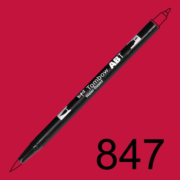 Akvarelový fix Tombow ABT Dual Brush - červená