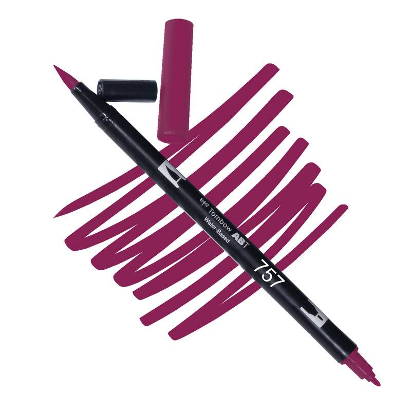 Akvarelový fix Tombow ABT Dual Brush - červená