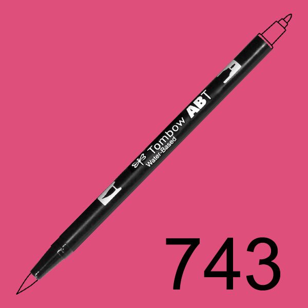 Akvarelový fix Tombow ABT Dual Brush - růžová