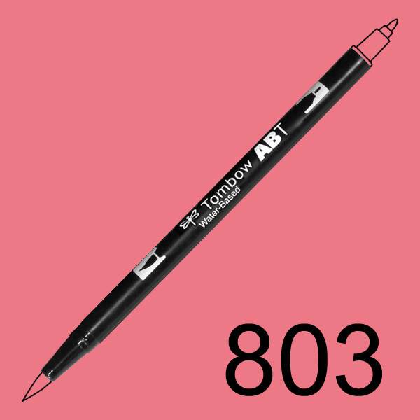 Akvarelový fix Tombow ABT Dual Brush - růžová