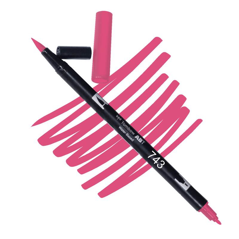 Akvarelový fix Tombow ABT Dual Brush - růžová