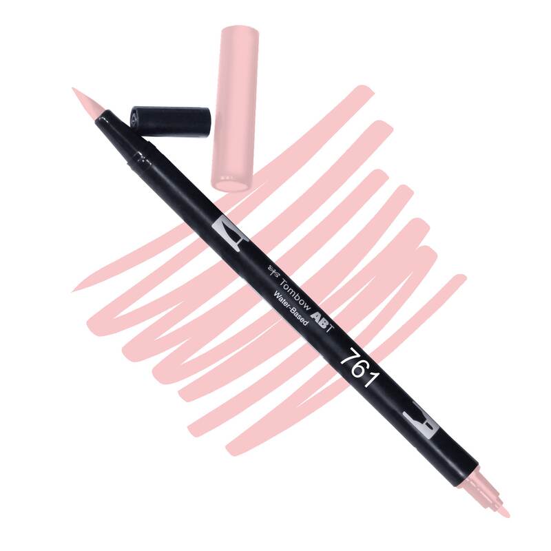 Akvarelový fix Tombow ABT Dual Brush - růžová