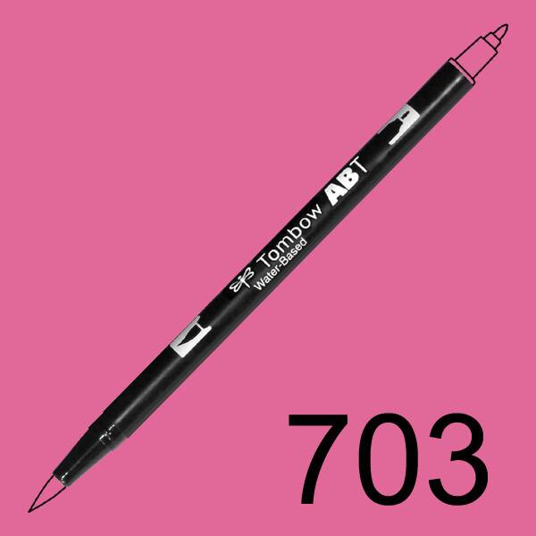 Akvarelový fix Tombow ABT Dual Brush - růžová