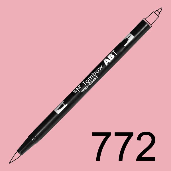 Akvarelový fix Tombow ABT Dual Brush - růžová