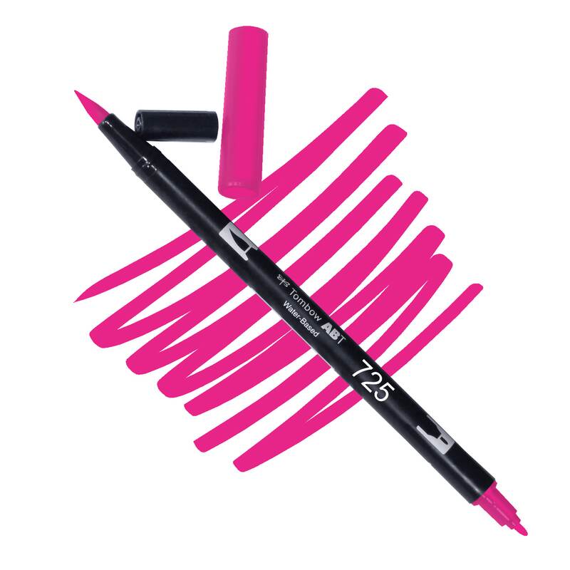 Akvarelový fix Tombow ABT Dual Brush - růžová