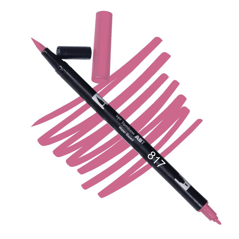 Akvarelový fix Tombow ABT Dual Brush - růžová