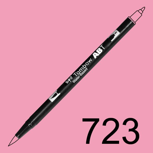 Akvarelový fix Tombow ABT Dual Brush - růžová