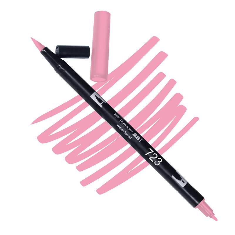 Akvarelový fix Tombow ABT Dual Brush - růžová