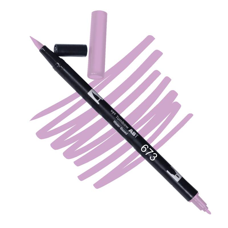 Akvarelový fix Tombow ABT Dual Brush - fialová