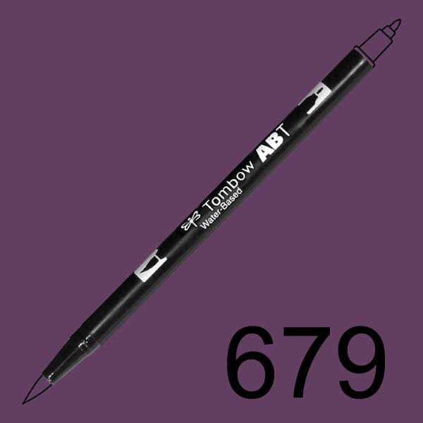 Akvarelový fix Tombow ABT Dual Brush - fialová