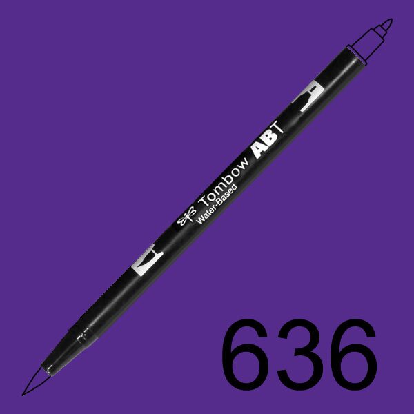 Akvarelový fix Tombow ABT Dual Brush - fialová