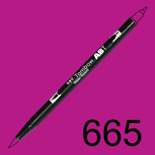 Akvarelový fix Tombow ABT Dual Brush - fialová