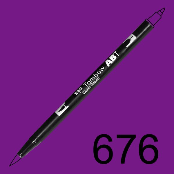 Akvarelový fix Tombow ABT Dual Brush - fialová