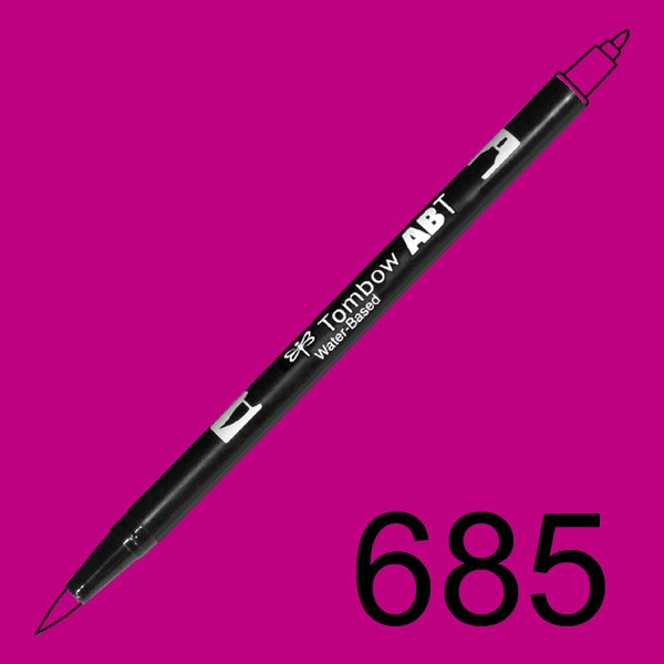 Akvarelový fix Tombow ABT Dual Brush - fialová