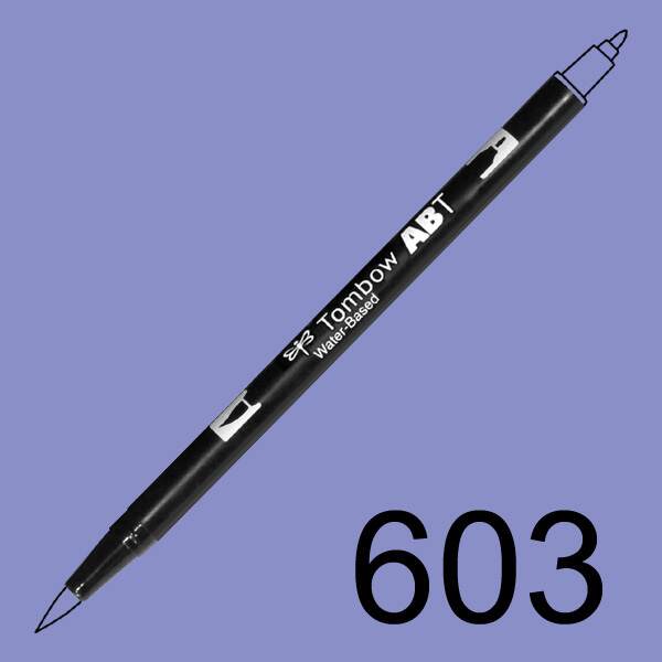 Akvarelový fix Tombow ABT Dual Brush - fialová