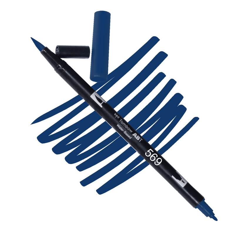 Akvarelový fix Tombow ABT Dual Brush - modrá