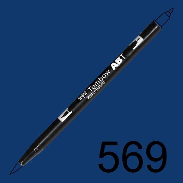 Akvarelový fix Tombow ABT Dual Brush - modrá