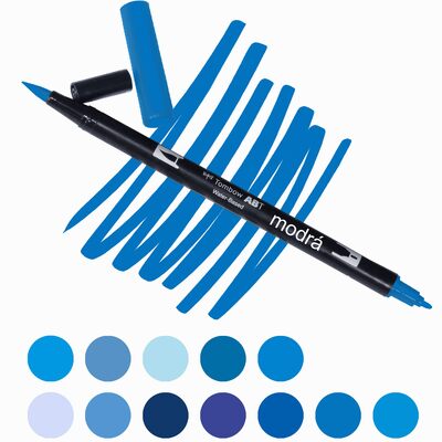 Akvarelový fix Tombow ABT Dual Brush - modrá