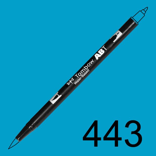 Akvarelový fix Tombow ABT Dual Brush - tyrkysová